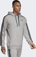 Adidas Essentials 3-Stripes ανδρικό φούτερ DQ3091 γκρι Adidas Essentials 3-Stripes ανδρικό φούτερ DQ3091 γκρι
