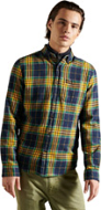 Superdry ανδρικό πουκάμισο M4010460A-6IQ Tufnell Check Gold