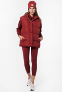Body Action γυναικείο αμάνικο μπουφάν oversized 071232 MAROON