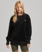 Superdry Velour Oversized Γυναικείο Φούτερ W2011491A-02A Black
