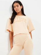 Ellesse Κοντομάνικο Crop Top SGR17855 Μπεζ