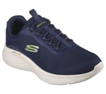 Skechers Lace Ανδρικά Παπούτσια Running με ελαστικά κορδόνια 232599-NVLM μπλε