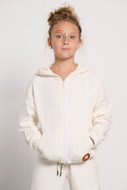 BodyTalk Παιδική Ζακέτα Fleece με Κουκούλα 1242-703522-00211 OFF WHITE
