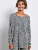 BodyTalk Γυναικεία Μακριά Μπλούζα 1242-903026-54680 GREY MEL