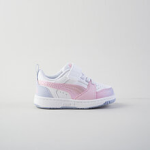 Puma Rebound V6 Παιδικά Sneakers με Σκρατς 400595-01 WHITE/ROSE MAUVE