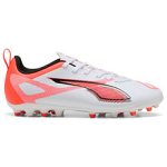 Puma Ultra 5 Play MG Jr Ποδοσφαιρικά Παπούτσια με Τάπες 108329-01 WHITE/BLACK/GLOWING RED Puma Ultra 5 Play MG Jr Ποδοσφαιρικά Παπούτσια με Τάπες 108329-01 WHITE/BLACK/GLOWING RED
