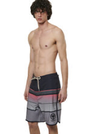 Body Action Ανδρικό Μαγιό 033532-01 BLACK PINK STRIPES