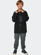 Body Action Αθλητική Παιδική Ζακέτα Full-Zip Fleece 074505-01 Black