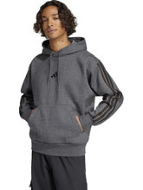 Adidas 3-Stripes Fleece Hoodie JW4308 GREY/BLACK