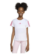 Adidas Essentials 3-stripes Tee JY4973 WHITE/PNKFUS Adidas Essentials 3-stripes Tee JY4973 WHITE/PNKFUS