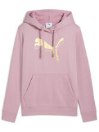 PUMA METALLIC HOODIE Γυναικείο Φούτερ με Κουκούλα 684996-49 MISTY PINK-METALLIC GOLD
