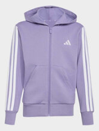 ADIDAS JG 3S FZ HD 280 Παιδική Φούτερ Ζακέτα με Κουκούλα και Τσέπες KT3415 MAGLIL/WHITE/LILMAG/BLANC