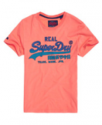 Superdry ανδρική κοντομάνικη μπλούζα M10124TT-A7X skate pink / κοραλί