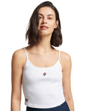 Superdry γυναικείο κροπ τοπ ραντάκι W6011245A-01C Optic