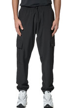 Body Action Men's Poly Strech Cargo Pants 023625-01 BLACK