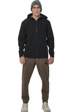 BODY ACTION MEN'S SOFTSHELL BONDED TECH JACKET 073625-01 BLACK