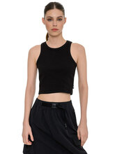 Body Talk Γυναικείο Αμάνικο Crop Top 1261-903220-00100 BLACK