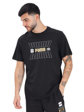 Puma Ess Logo Lab Holiday Tee  688189-01 BLACK