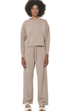 BODY ACTION WOMEN'S WIDE-LEG TROUSERS 021633-05E MOCHA MERINGUE