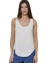 Body Action Women's Modal Tank Top 041617-05A WHITE