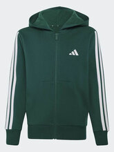 ADIDAS J 3S FL FZ HD  Παιδική Φούτερ Ζακέτα με Κουκούλα και Τσέπες KT3373 GREEN/WHITE