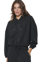 BODY ACTION WOMEN'S MODAL CROP JACKET 071632-01 BLACK