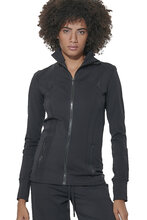 BODY ACTION WOMEN'S TIGHT YOGA ZIPPER JACKET 071634-01 BLACK