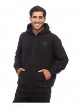 Benation Logo Full Zip Hoodie 07302501-01 BLACK